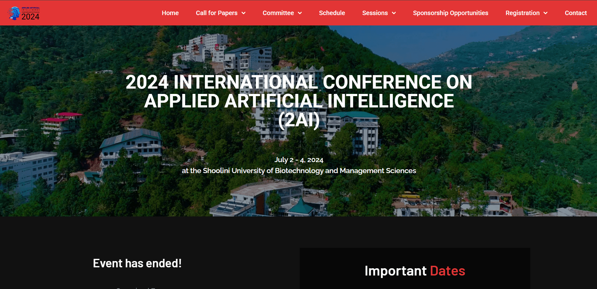 2024 International Conference on Applied Artificial Intelligence (2AI)